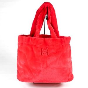 Carolina Herrera Tote Bag Red Fuzzy  NEW